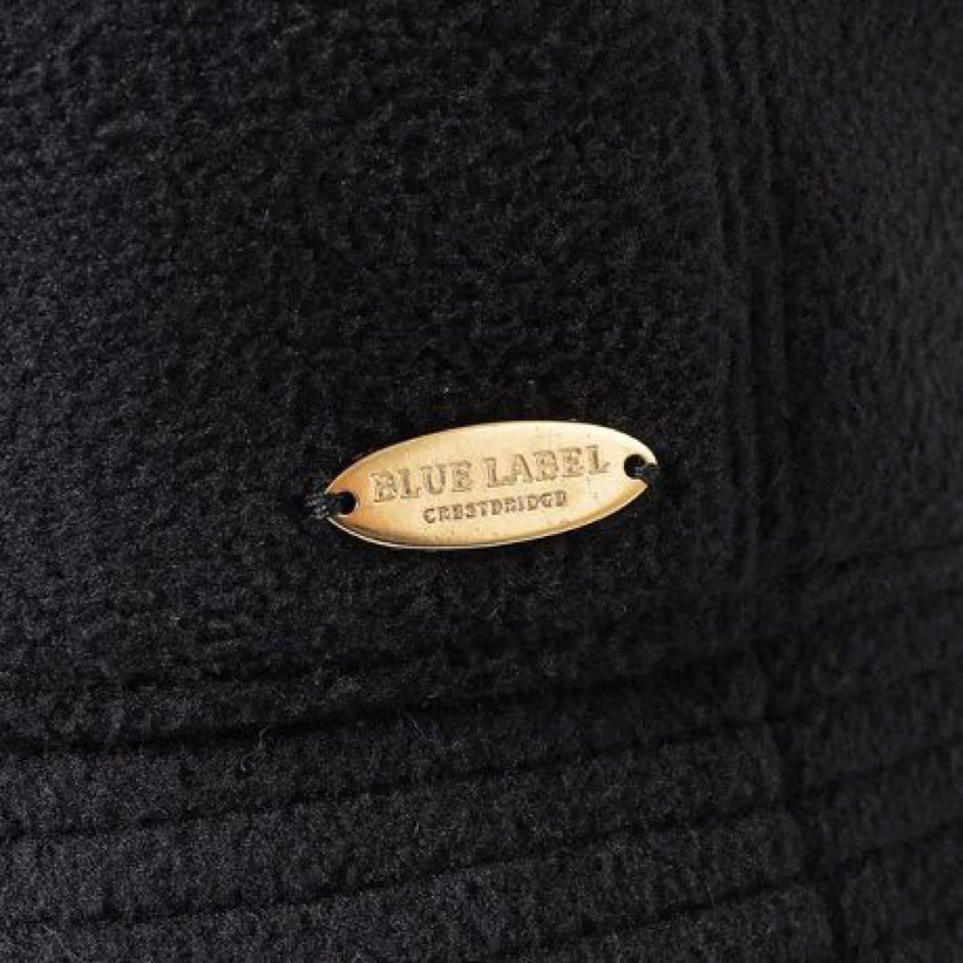 ブルーレーベルクレストブリッジ　リバーシブルバケットハット　黒