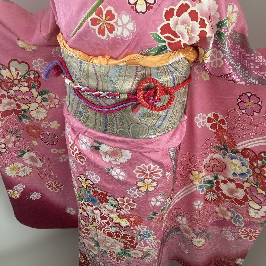 正絹豪華正絹振袖フルセット！！　成人式に♡ピンク