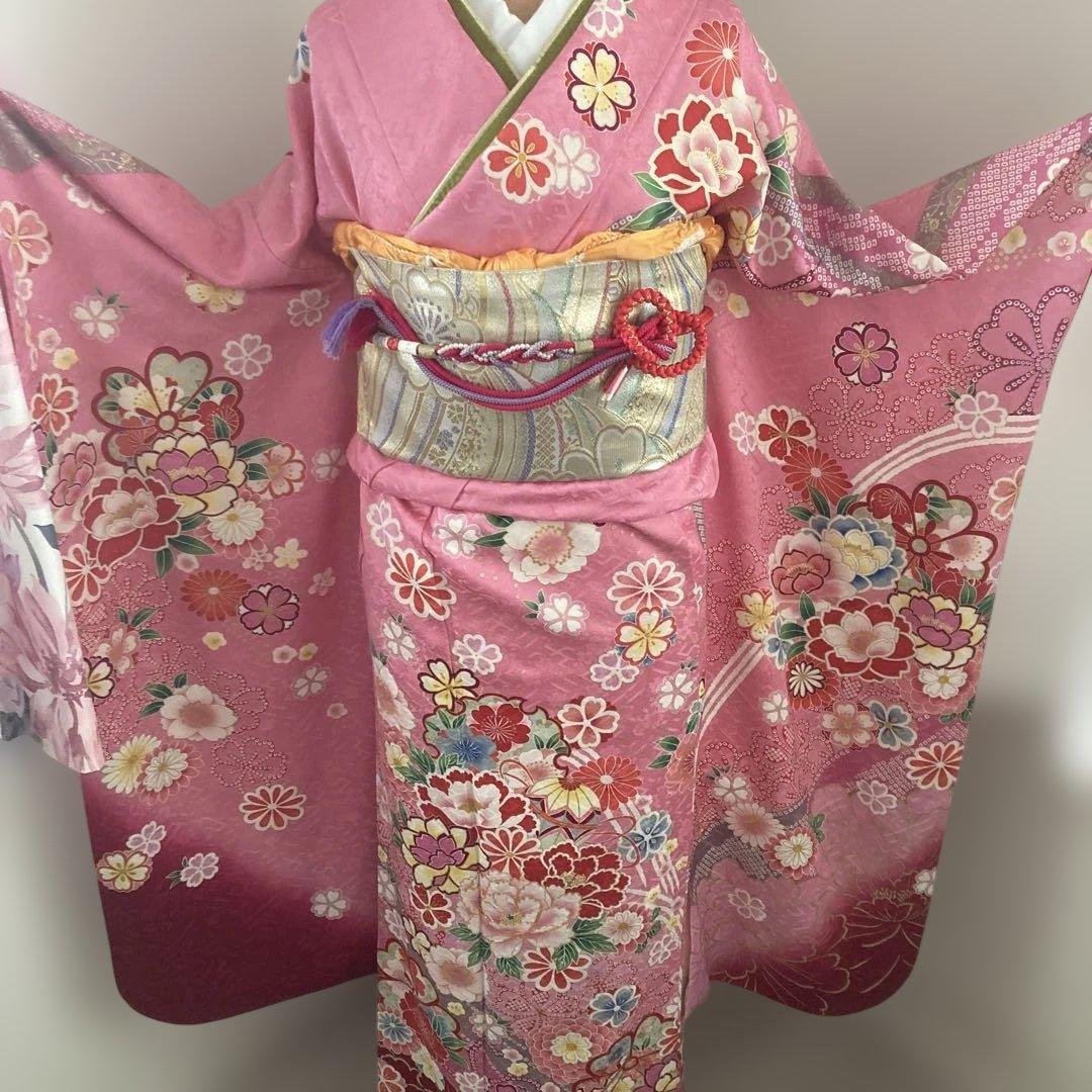 正絹豪華正絹振袖フルセット！！　成人式に♡ピンク
