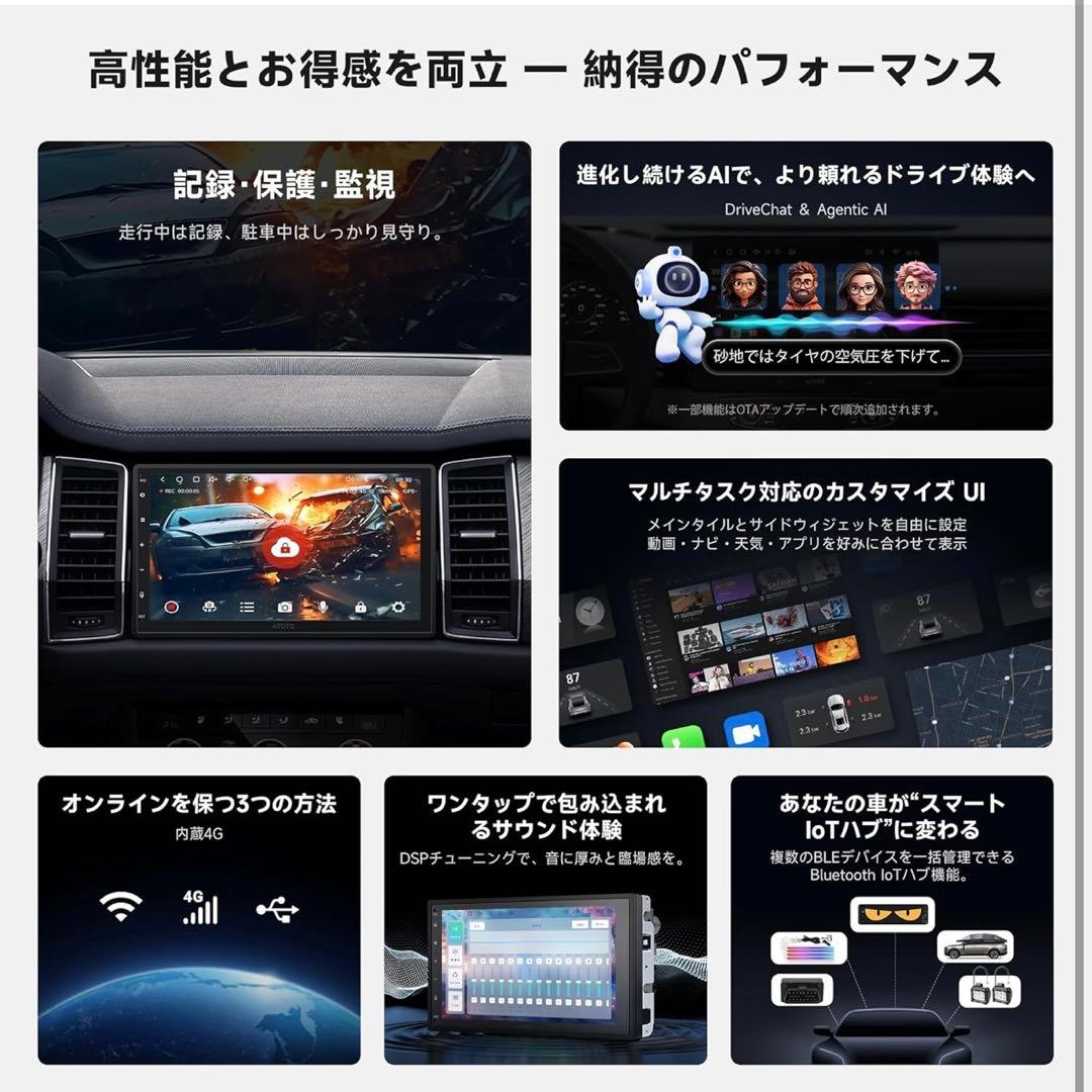 《新品未使用》ATOTOZONE A7 Android13 7インチカーナビ