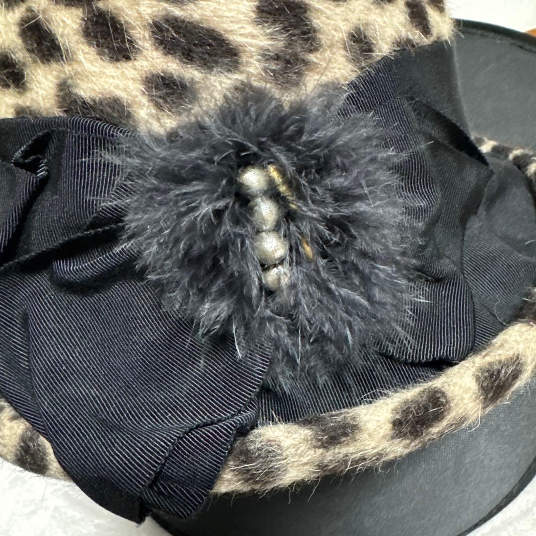 バカラ　マキシン　ヒョウ柄　帽子