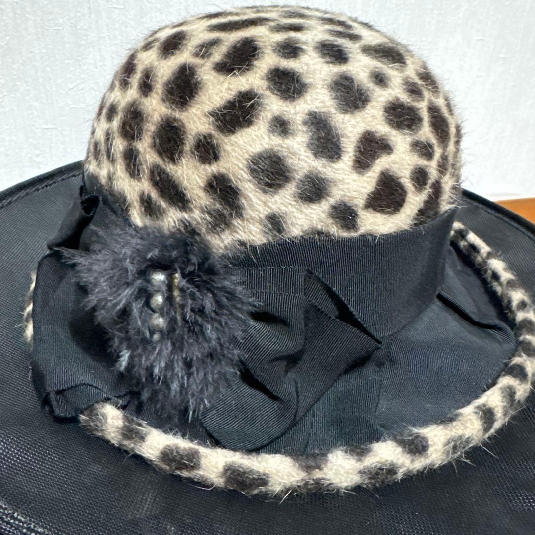 バカラ　マキシン　ヒョウ柄　帽子