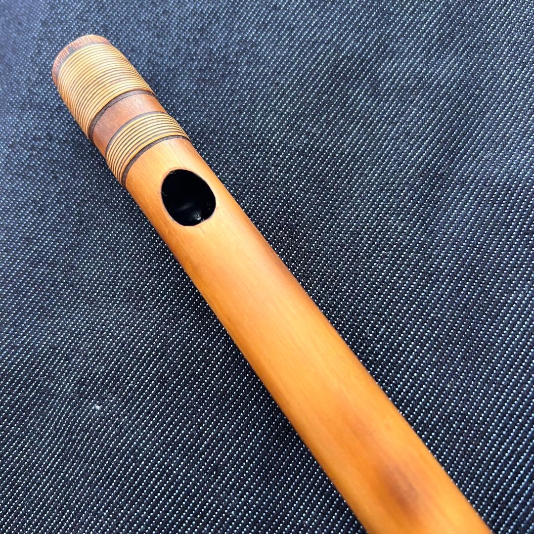 篠笛 笛処 蘭照（蘭情）8本調子 唄用 天地籐巻