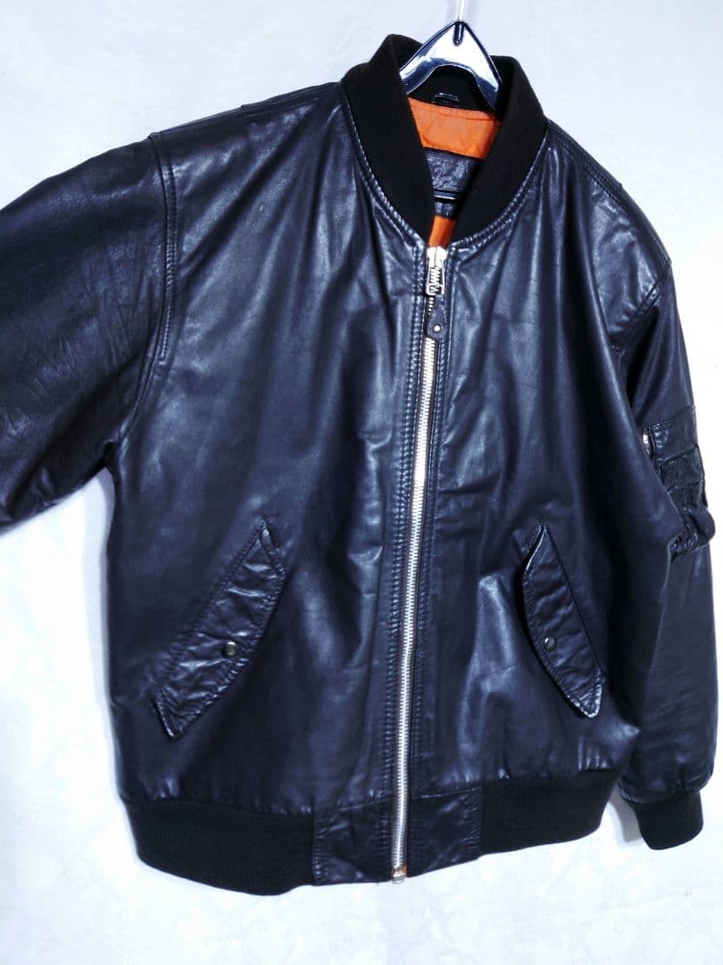 Suburban 90s 本革 牛革 レザー MA-1 ボンバージャケット L