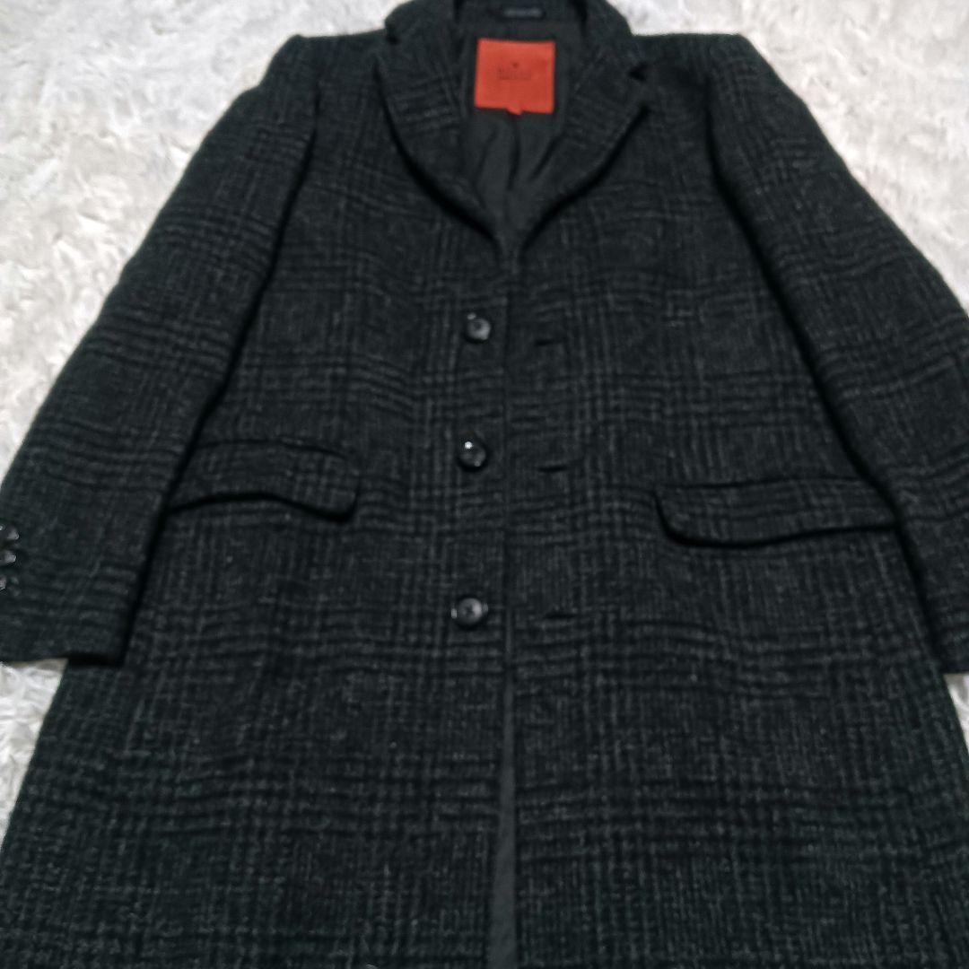 良品☆ ROSSO×ハリスツイード　チェスターコート　ロング　M　グレンチェック