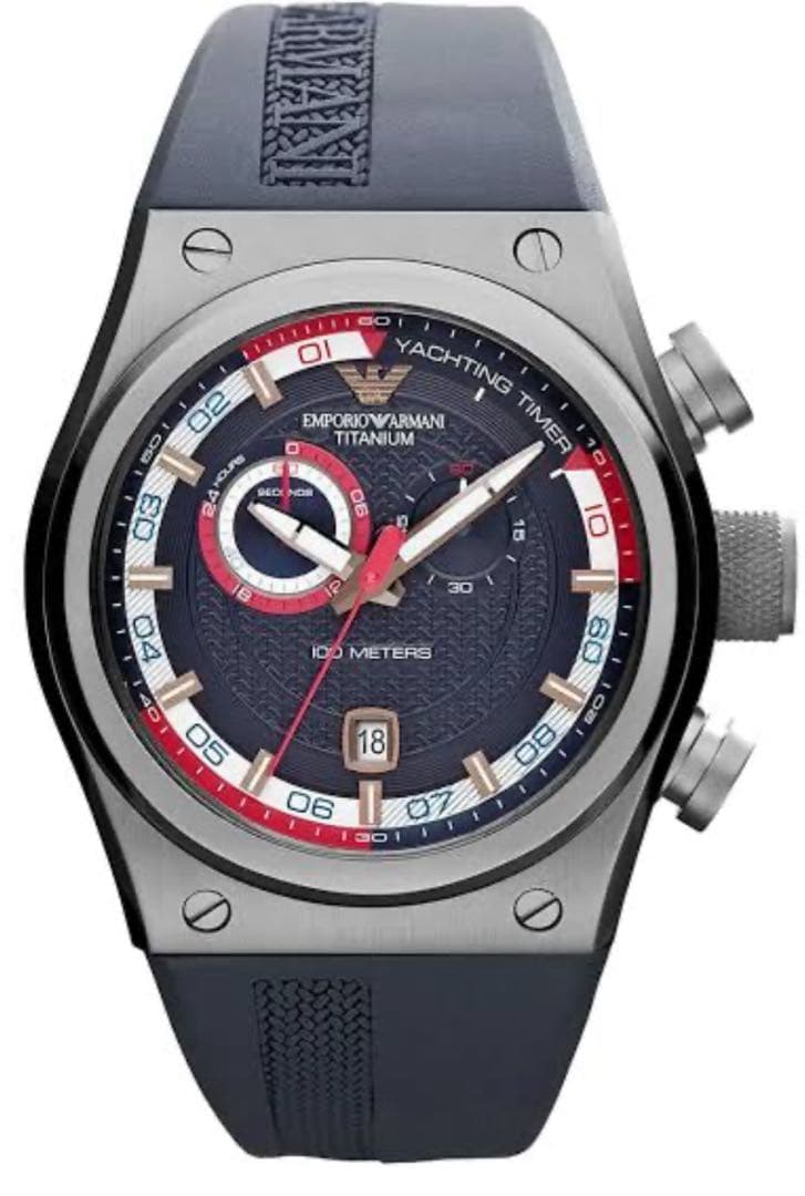 Emporio Armani AR6107 チタン クロノグラフ