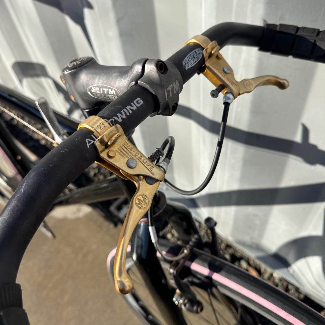 チューブ交換済 クロモリフレーム カーボンフォーク シクロクロスバイク 現状渡し