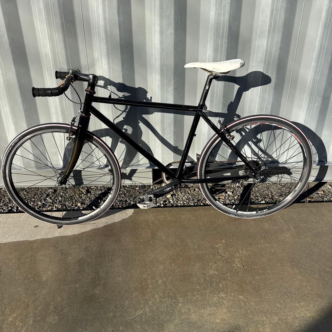 チューブ交換済 クロモリフレーム カーボンフォーク シクロクロスバイク 現状渡し