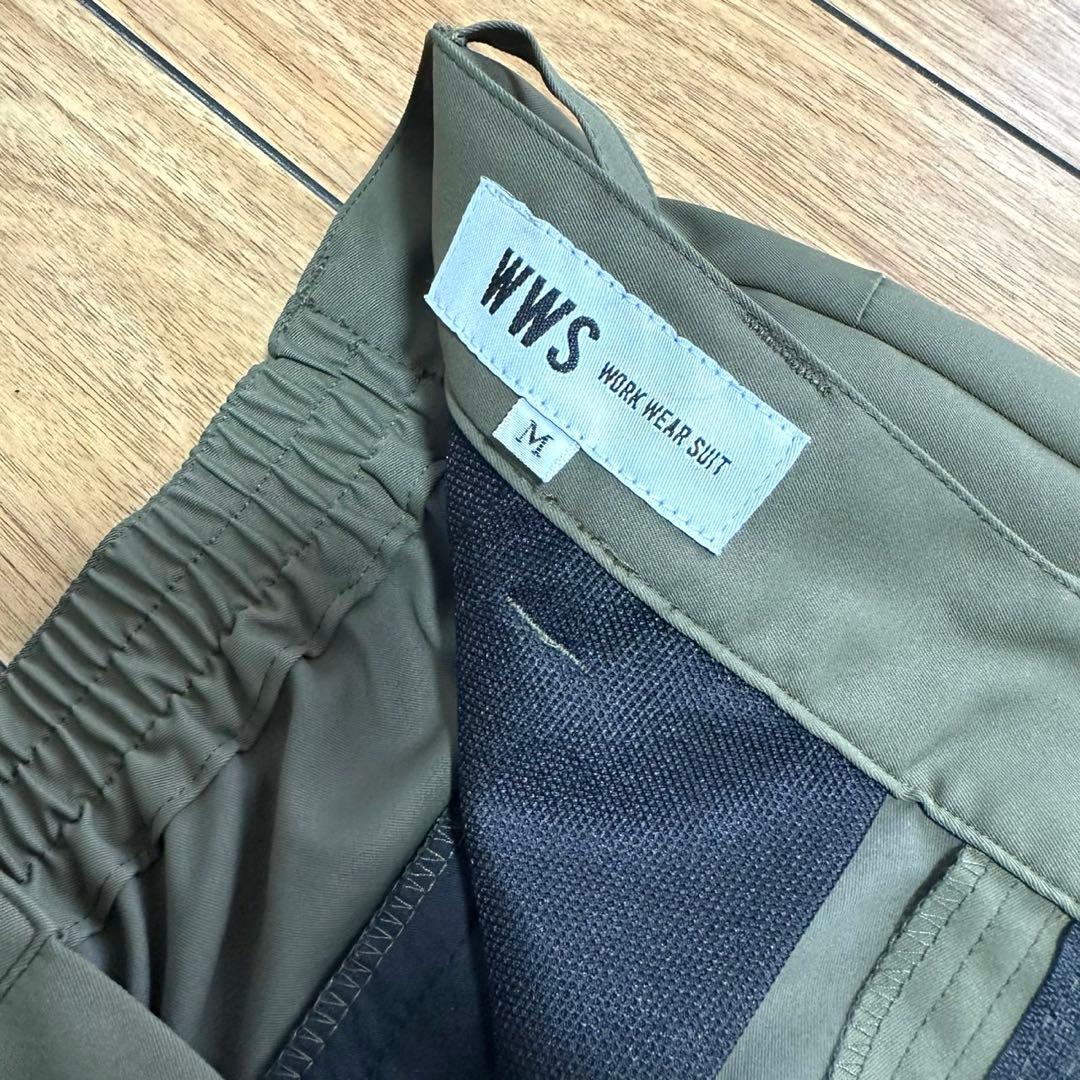 【WWS】スーツ上S下M：BIZジャケットアンクルパンツセットアップ【オリーブ】