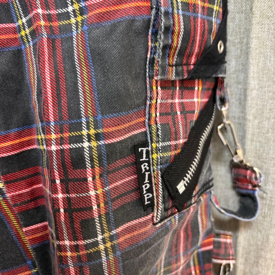 TRIPP NYC ボンテージパンツ 赤黒 28