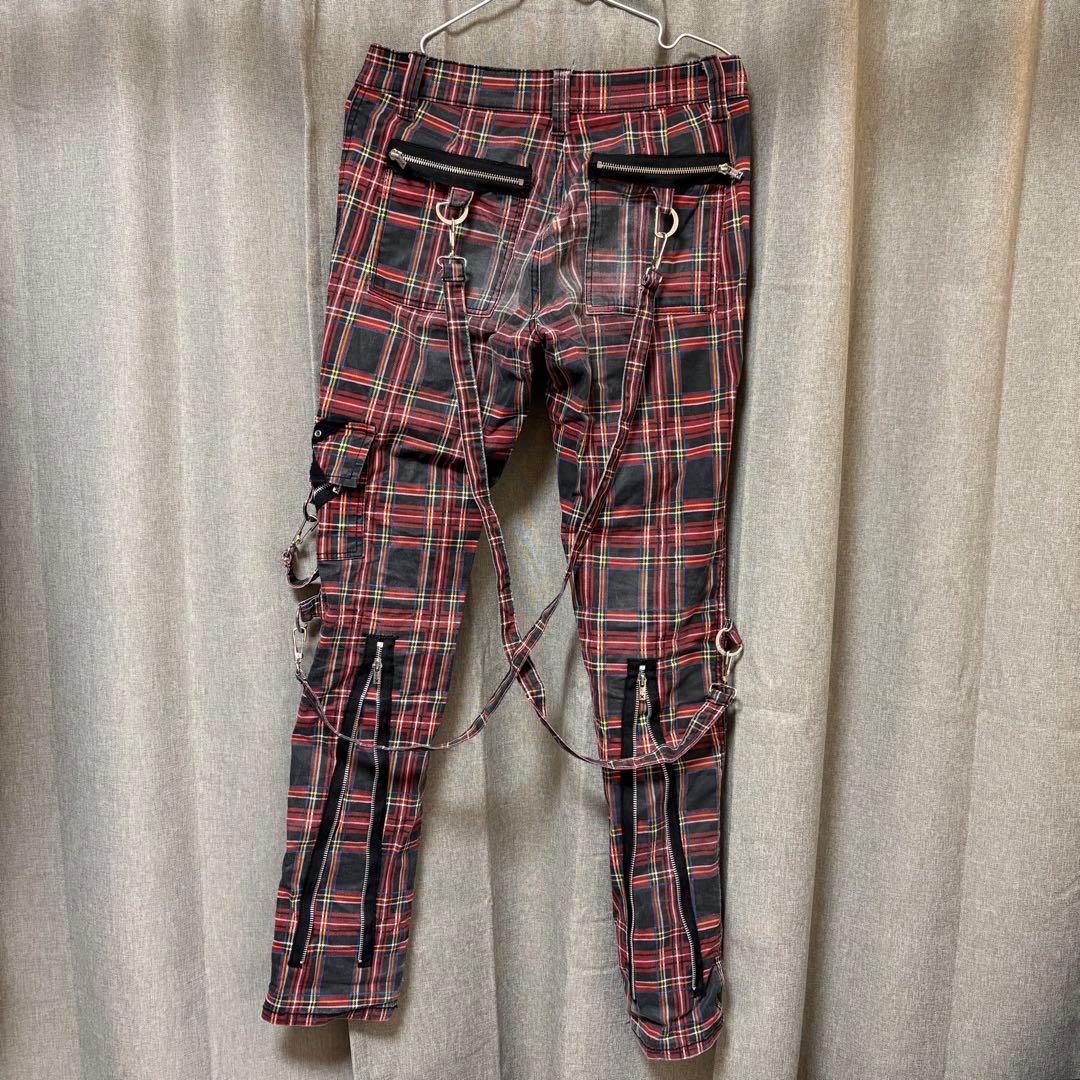 TRIPP NYC ボンテージパンツ 赤黒 28