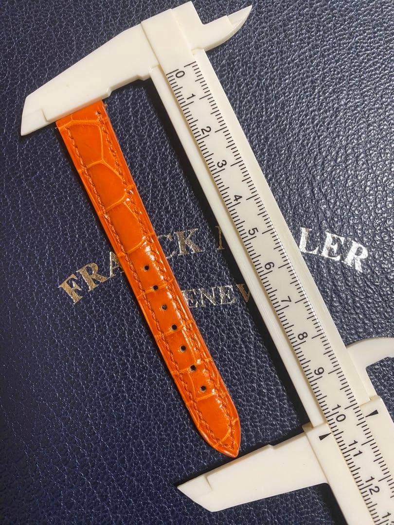 14mm フランクミュラー 純正 オレンジ ストラップ レッドブラウン ベルト