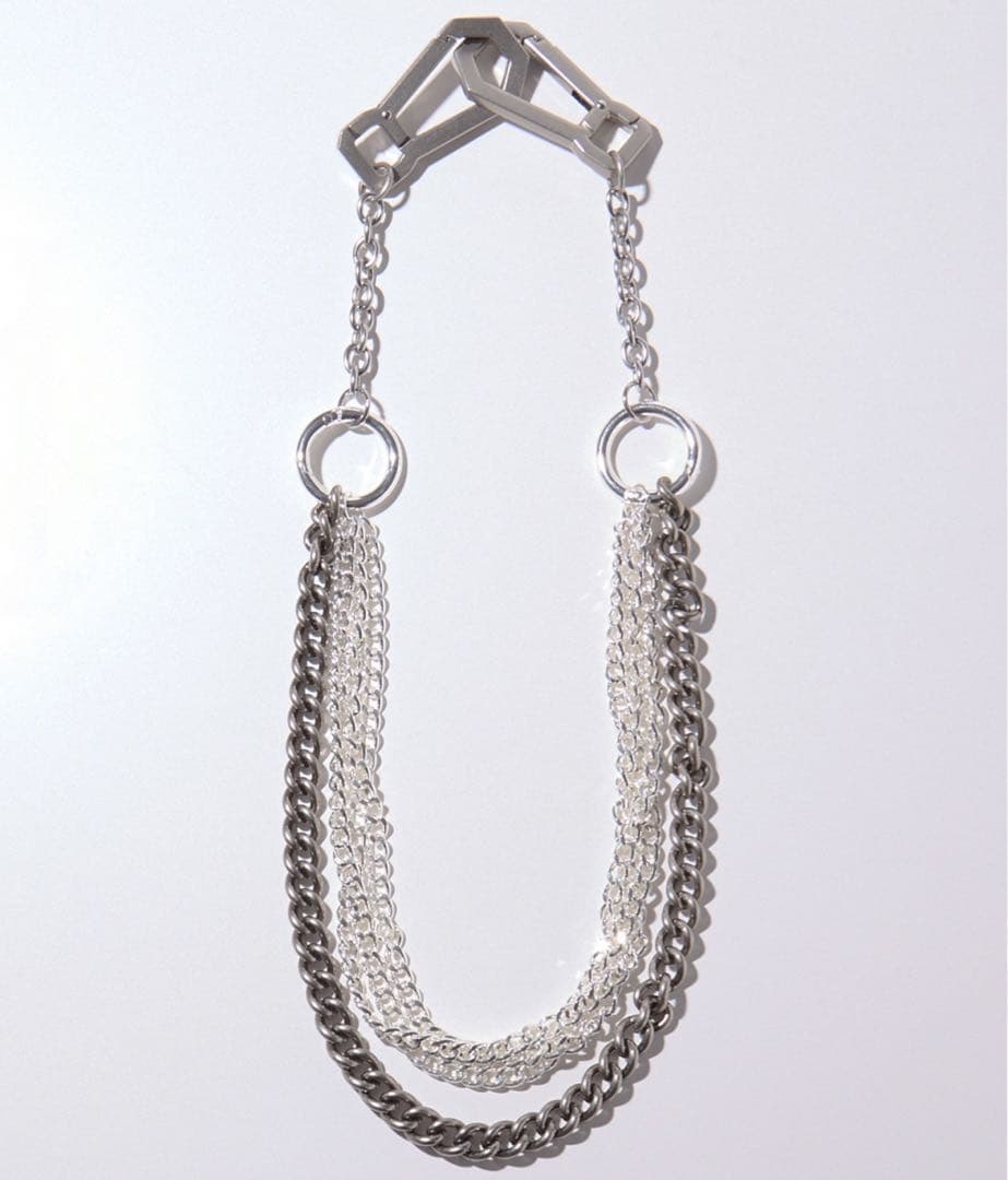 grancy カラビナデザインレイヤリングウォレットチェーン