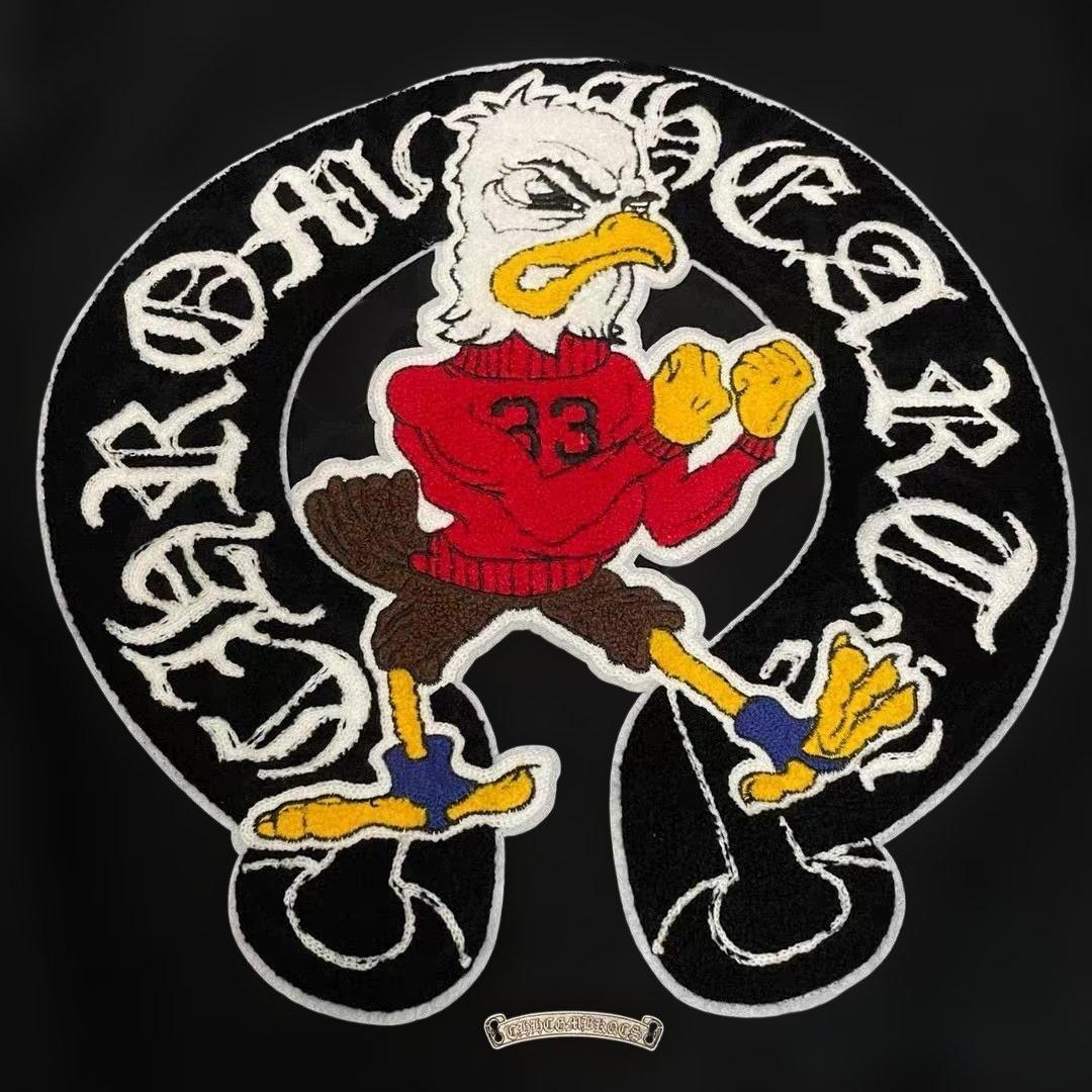 クロムハーツ　刺繍入りブラック/ホワイトジャケット