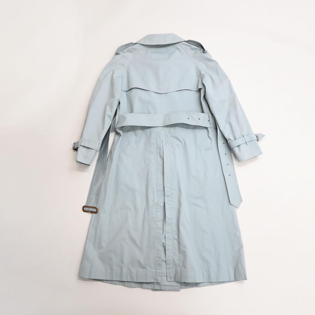 47957★年 バーバリーズ ノバチェック トレンチコート ライトブルー*