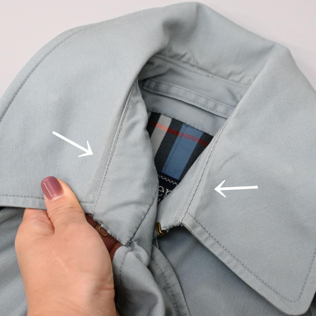 47957★年 バーバリーズ ノバチェック トレンチコート ライトブルー*