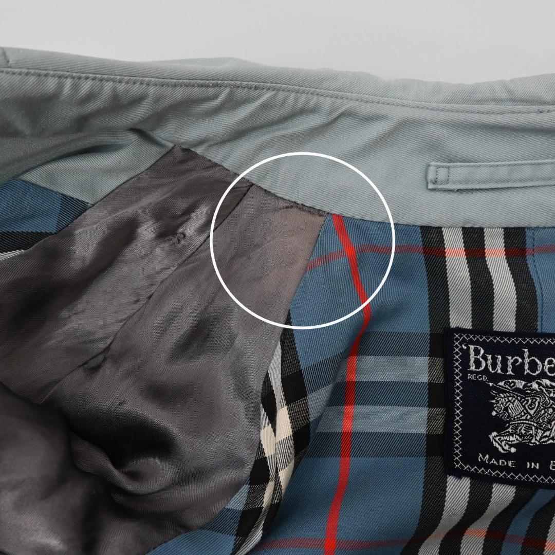 47957★年 バーバリーズ ノバチェック トレンチコート ライトブルー*