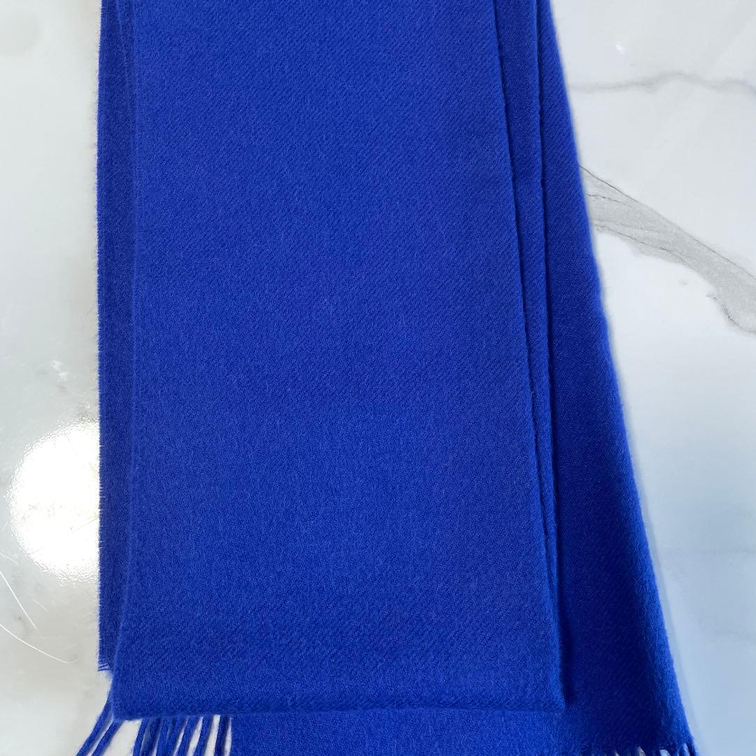 【美品】The inoue brothers マフラー　ブルー　アルパカ