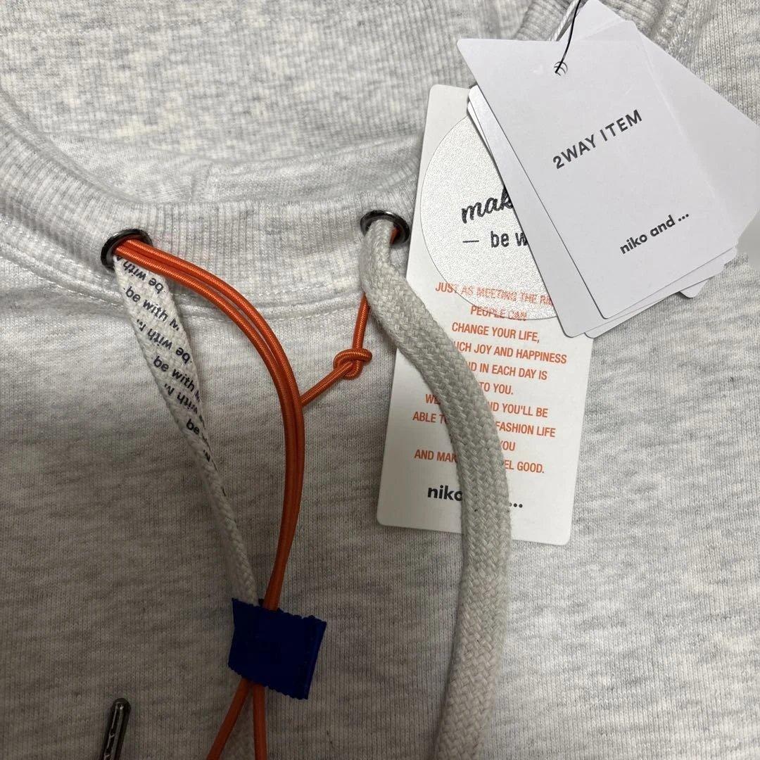 ニコアンドbewithMMisayo2WAY オシャプルオーバーライトグレー新品