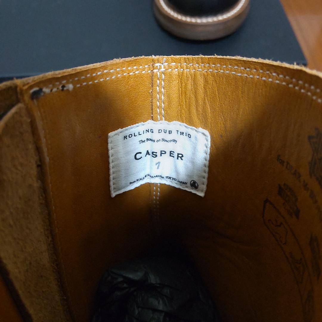 ローリングダブトリオ キャスパー ブラック ホースハイド US7 25cm