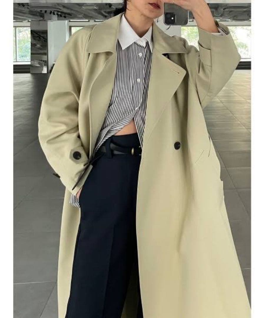 w*g様 ミースロエ sustainable ドルマンスリーブトレンチコート カ