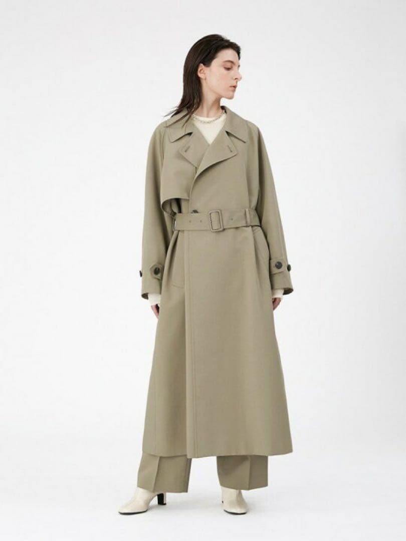 w*g様 ミースロエ sustainable ドルマンスリーブトレンチコート カ