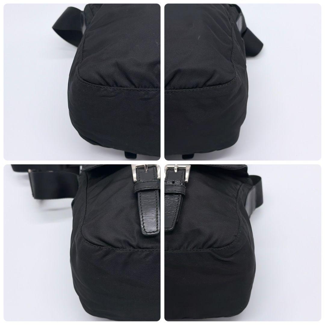 【極美品】プラダ ナイロン メッセンジャー ショルダーバッグ ブラック 三角ロゴ