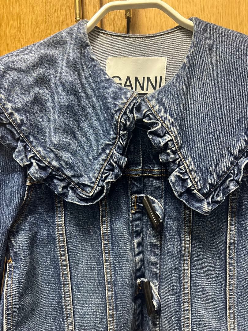 ganni フリル襟　デニムジャケット