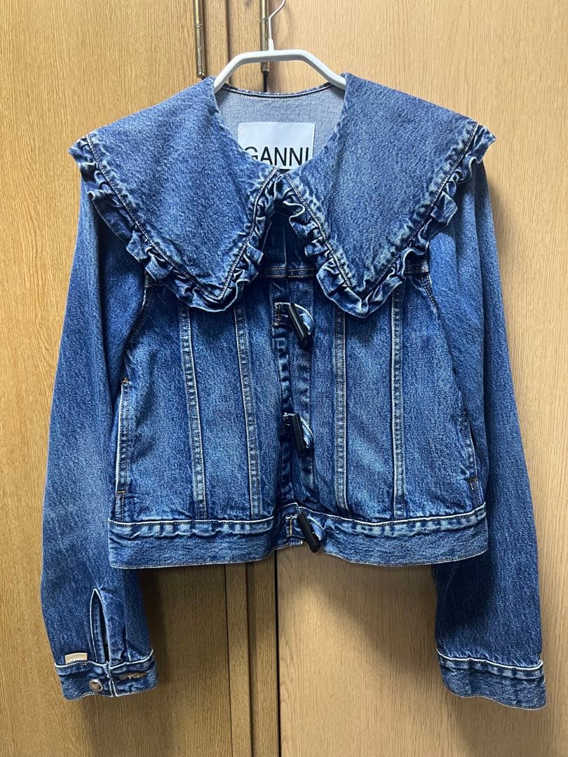 ganni フリル襟　デニムジャケット