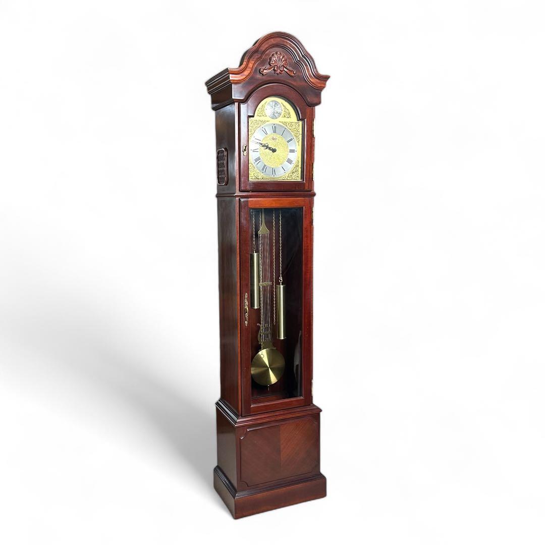 希少品 高級 完動品 ホールクロック リズム時計 木製 振り子 約180cm