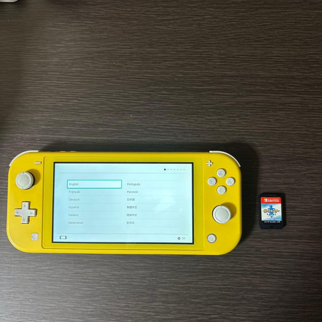 【セット】Switch Lite 本体ジャンク品、ポケモンソード