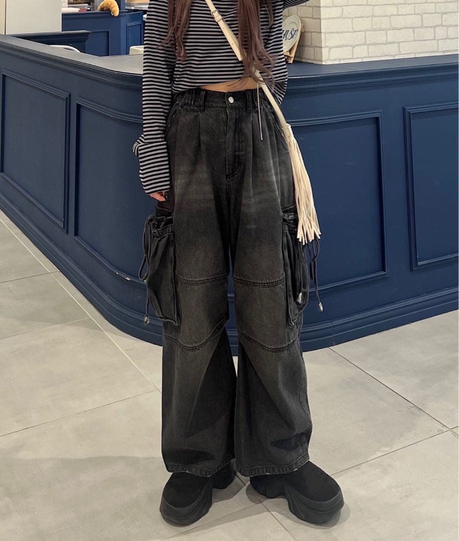 Kastane カーゴデニムパンツ