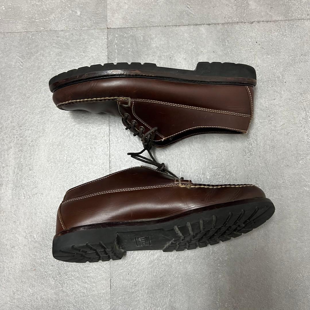 90sエルエルビーンLLBEANブラウンレザーモカシンデッキシューズ茶色革靴古着