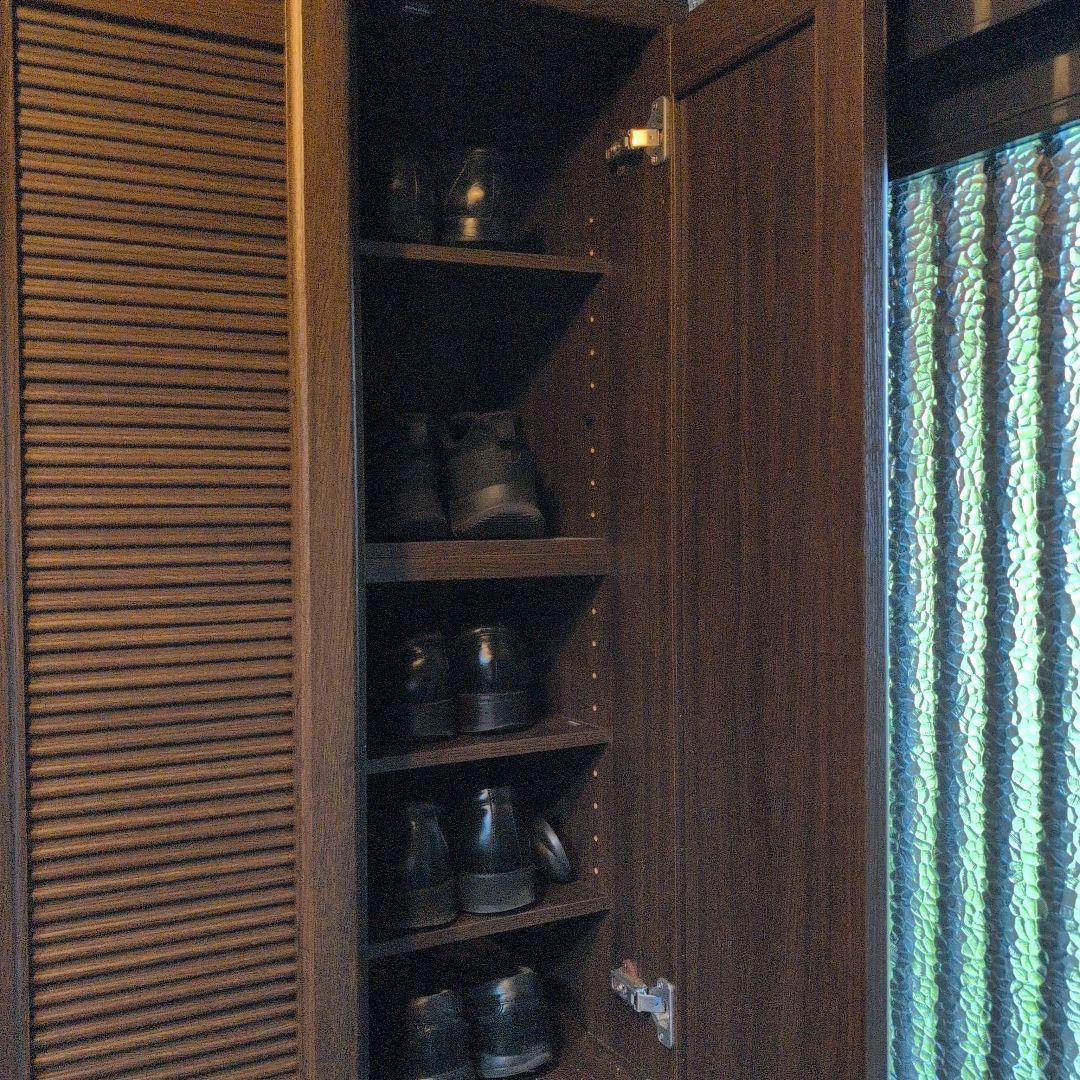 おくもと家具ダークブラウン シューズボックス 美品