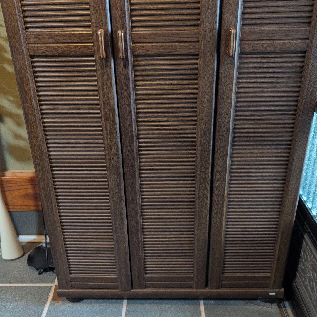 おくもと家具ダークブラウン シューズボックス 美品