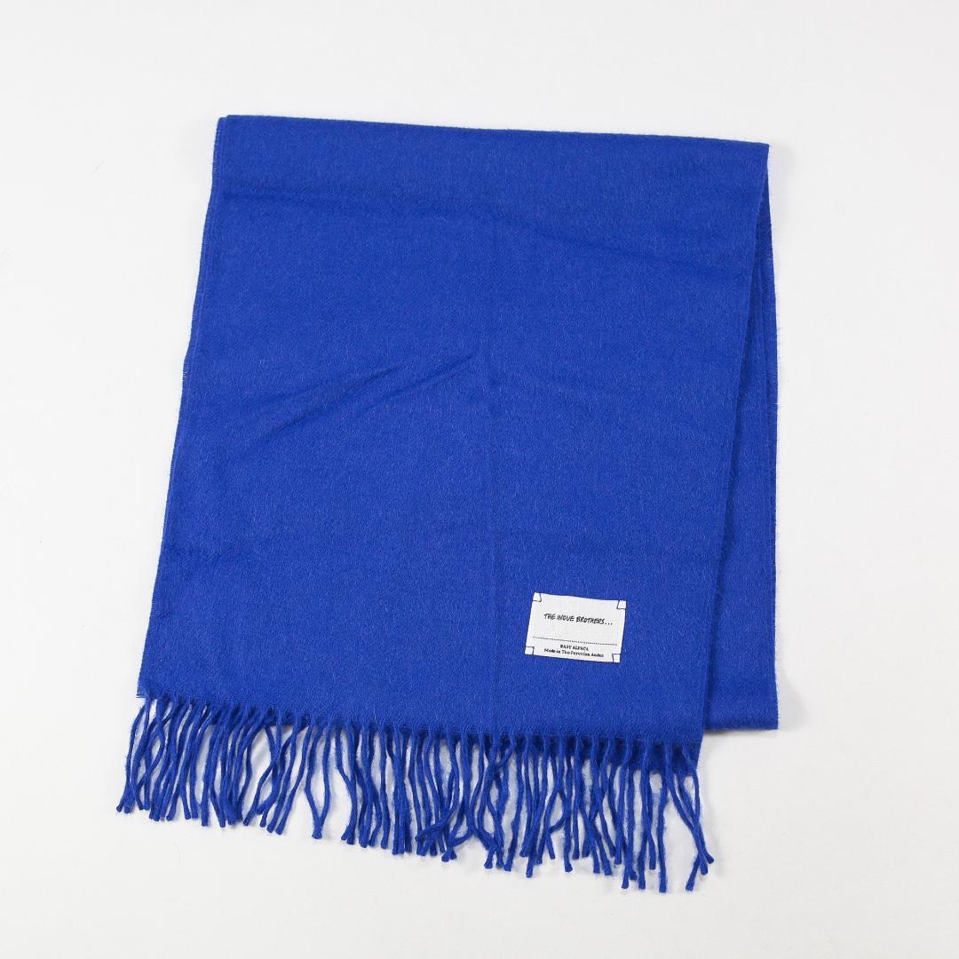 極美品 THE INOUE BROTHERS ベビーアルパカマフラー ブルー