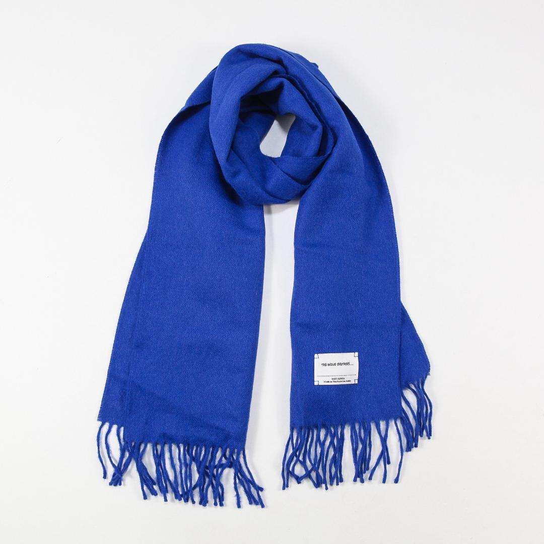 極美品 THE INOUE BROTHERS ベビーアルパカマフラー ブルー