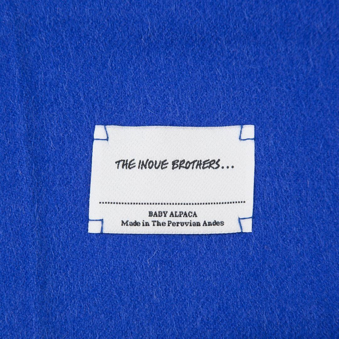 極美品 THE INOUE BROTHERS ベビーアルパカマフラー ブルー