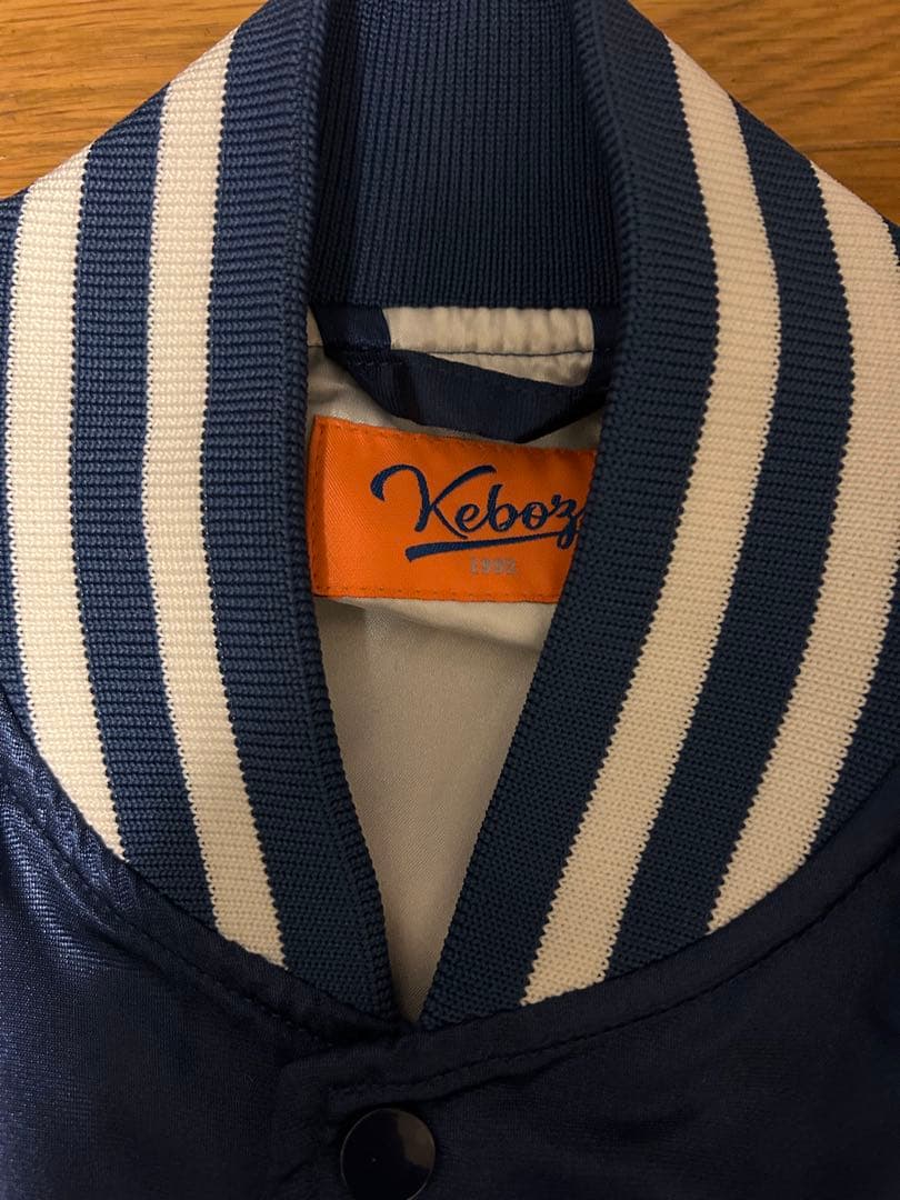 Keboz ネイビー サテンジャケット L