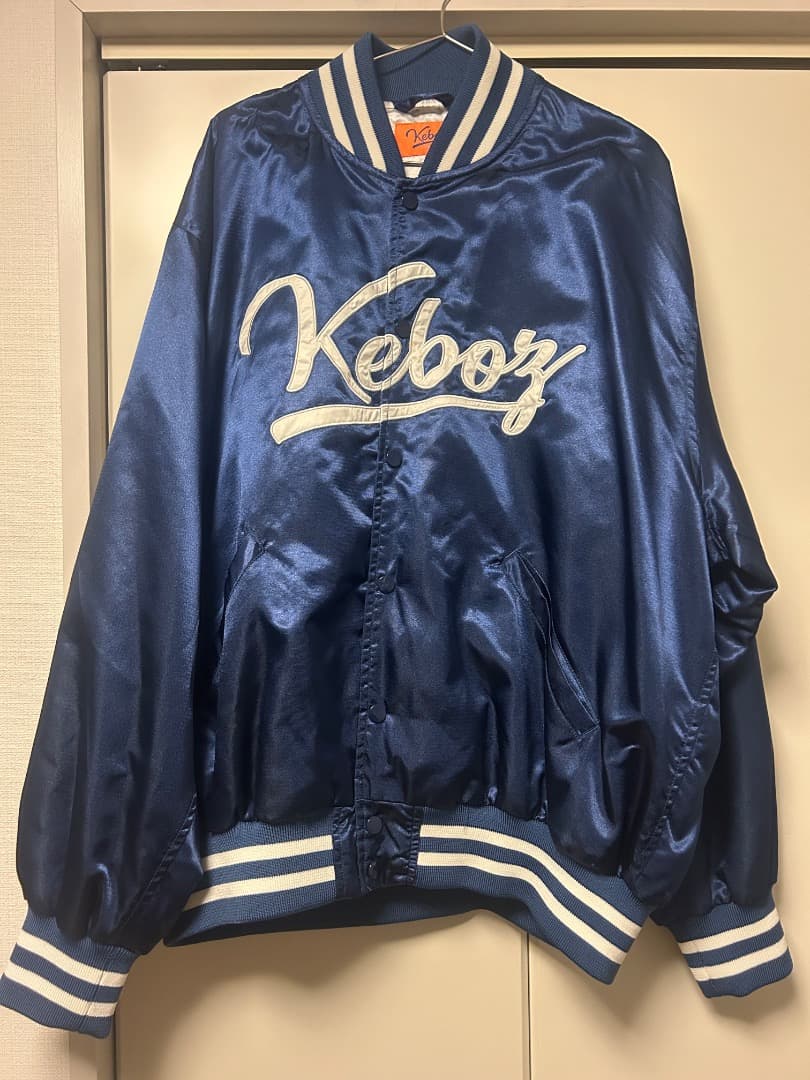 Keboz ネイビー サテンジャケット L
