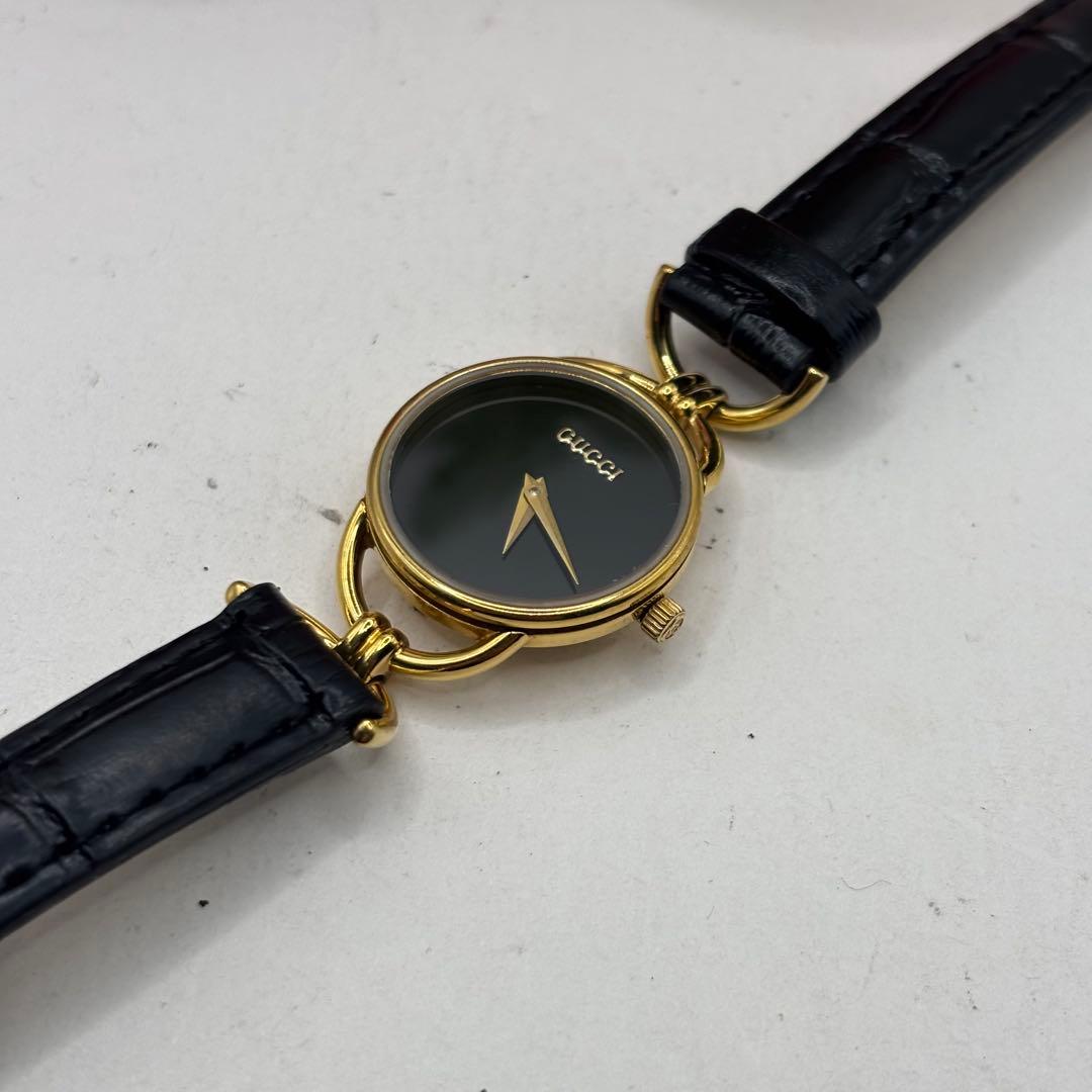 稼働品☆ベルト新品　GUCCIグッチ　6000.2.L　レディース腕時計