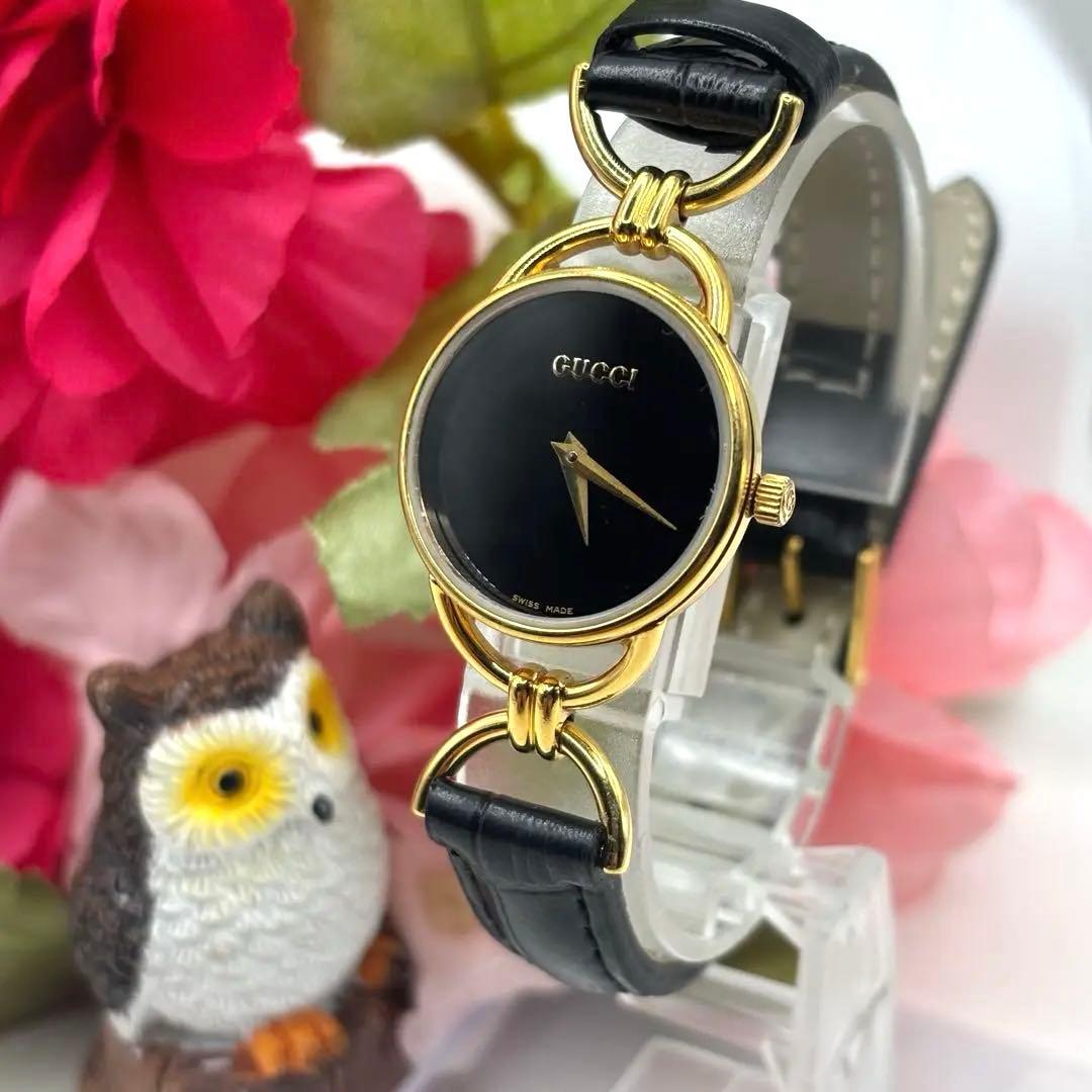 稼働品☆ベルト新品　GUCCIグッチ　6000.2.L　レディース腕時計