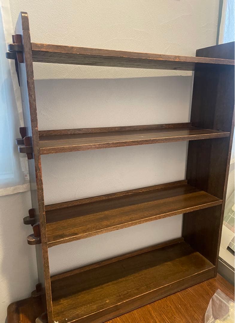 アンティークシェルフ　本棚　棚　楔　飾り棚　くさび式