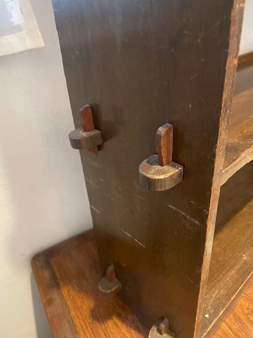 アンティークシェルフ　本棚　棚　楔　飾り棚　くさび式