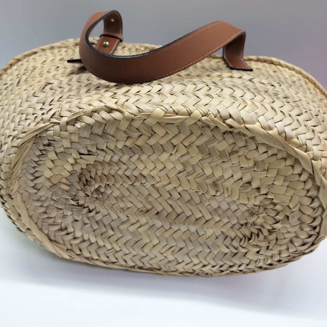 【ロエベ】バスケット かごバッグ レザーハンドル