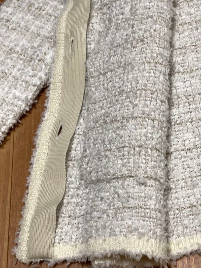 UNITED ARROWS ツイード モール パイピング カーディガン