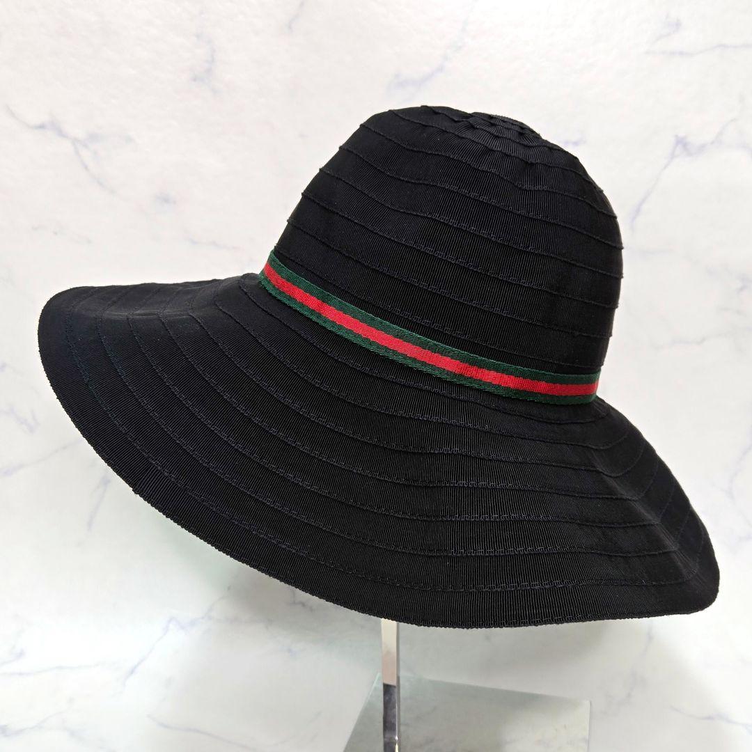 GUCCI バケットハット シェリーライン ブラック L