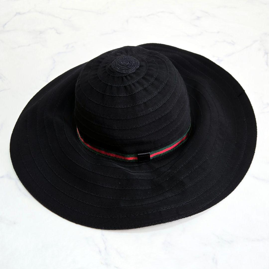GUCCI バケットハット シェリーライン ブラック L