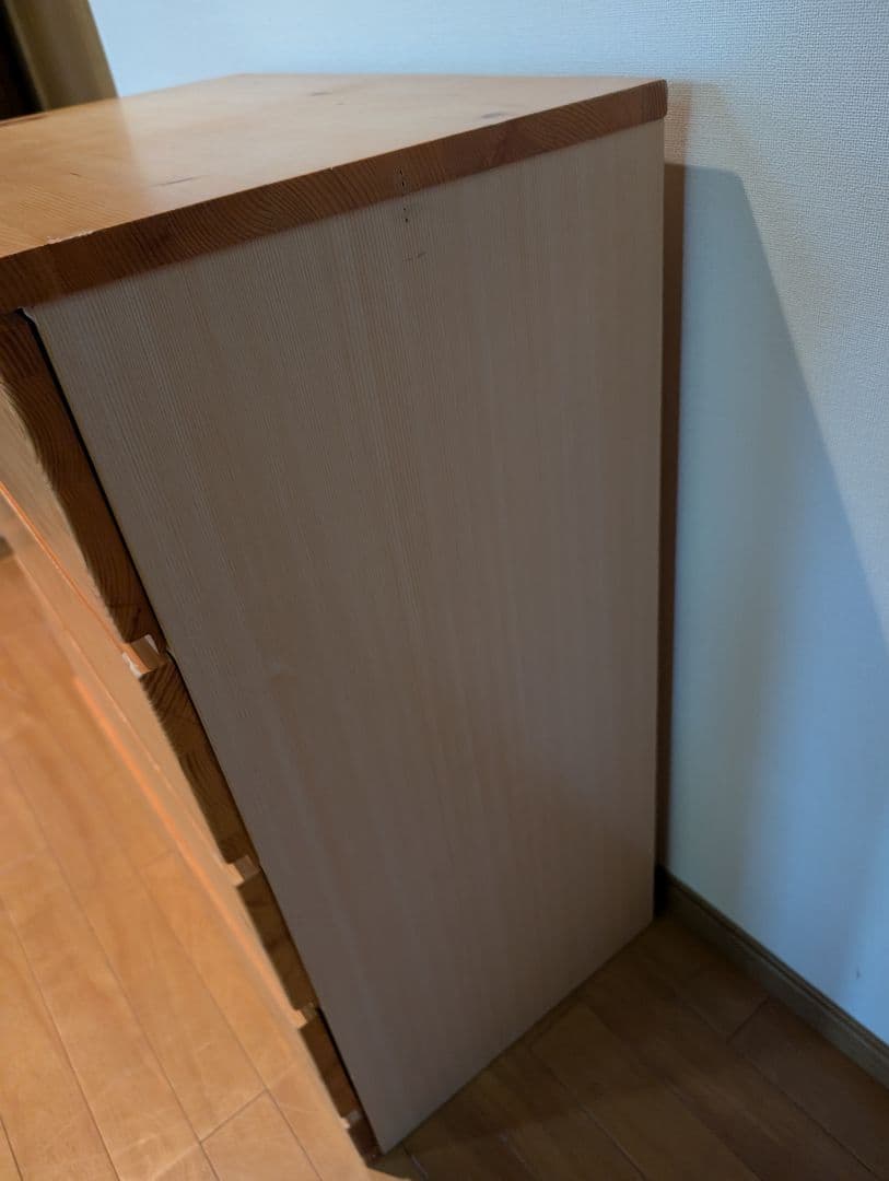 《送料込》無印良品 パイン材チェスト4段 木製家具 タンス 衣類収納 廃盤品