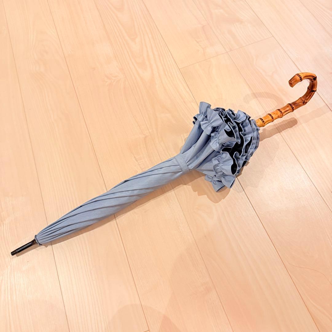 未使用 サンバリア100 長傘 Mサイズ フリル フロスト